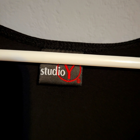 Studio Y Black Ruffle V-Neck & Sleeves Maxi Dress - Picture 6 of 7